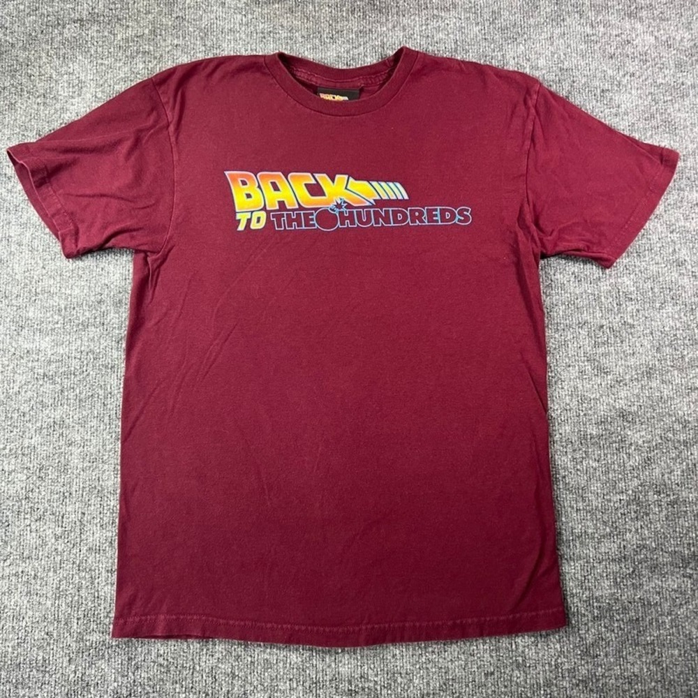 The Hundreds Back to the Future Movie Graphic T-Shirt Mens Medium Maroon Red